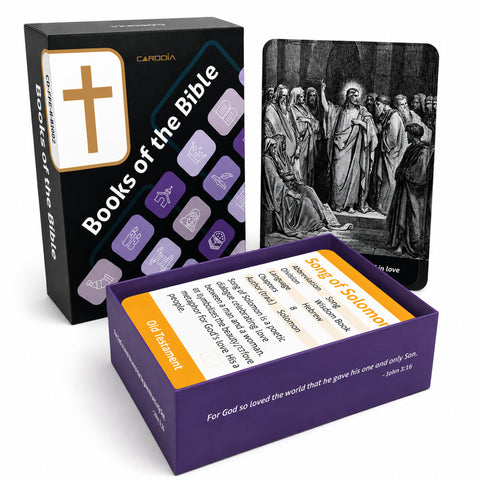 Books of the Bible (New Edition) | Enhanced Woodcut Illustrations | Color-Coded Divisions