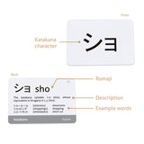 Japanese Syllabary - Katakana (with stroke-order diagrams and example words)